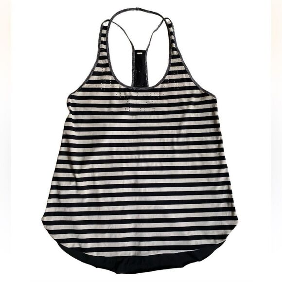 Lululemon Water Bound Singlet Apex Stripe Printed Tank Top 6* Black Dune Black - Picture 4 of 12